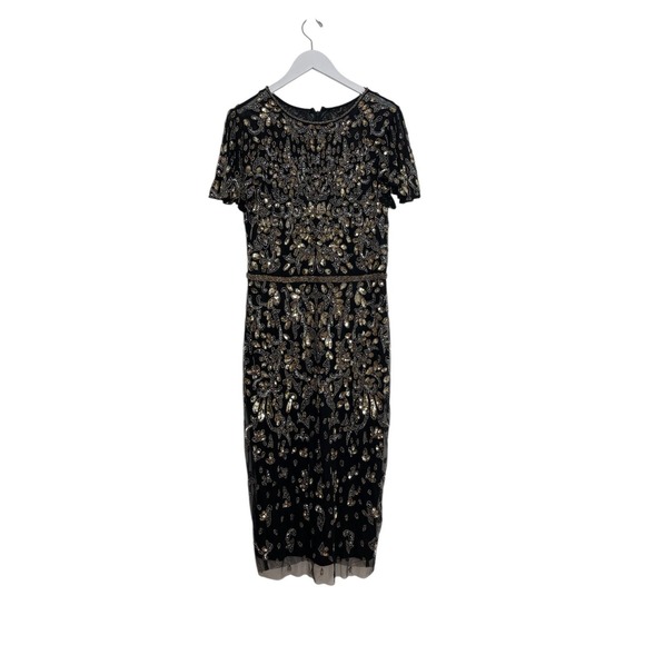 Mac‎ Duggal 5727 Elegant Beaded Sequin Embellished Midi Dress Size 12 $498 - Picture 4 of 7